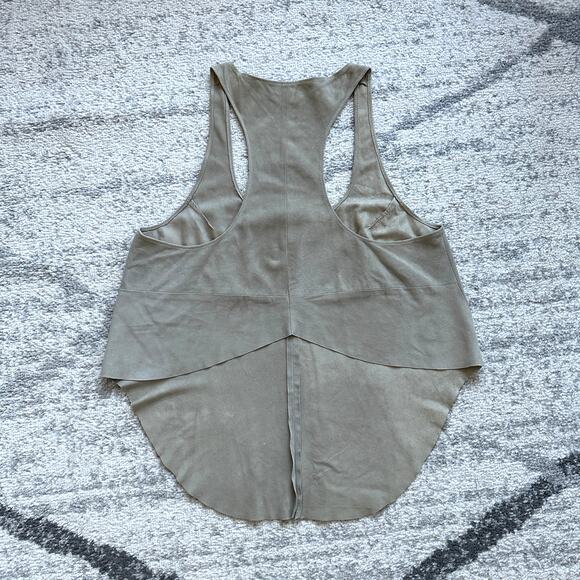 Veda Suede Leather Tank Scoop Neck Racer Back Size M - Picture 8 of 9